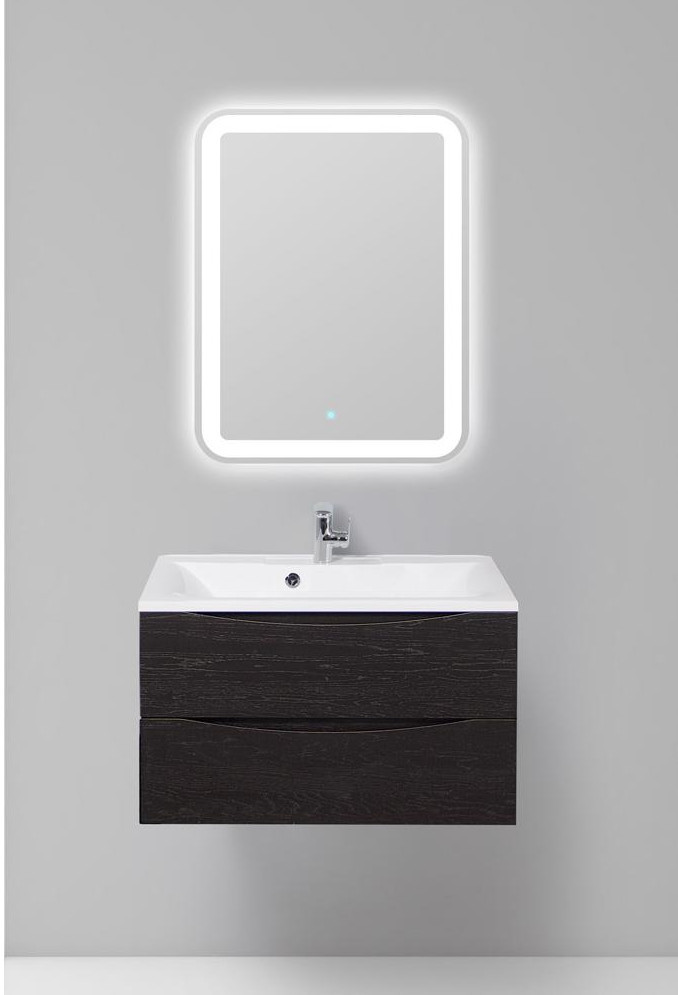 Тумба под раковину подвесная черное дерево 80см Belbagno MARINO-800-2C-SO-RCA-P