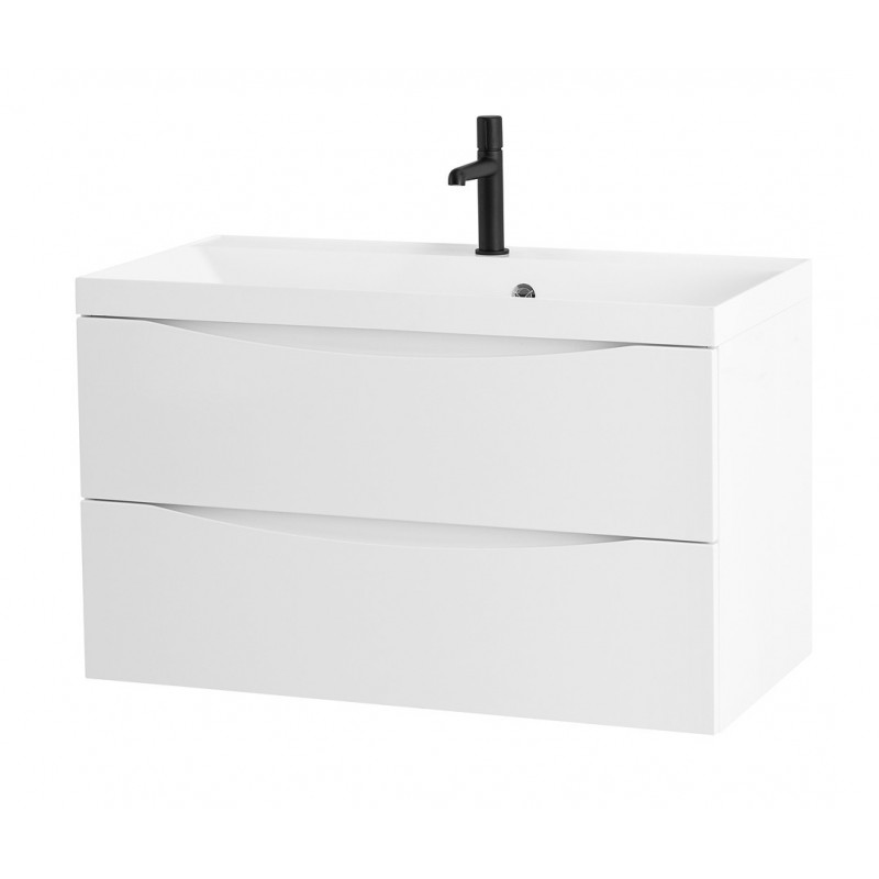 Тумба под раковину подвесная белая 90см Belbagno MARINO-900-2C-SO-BL-P