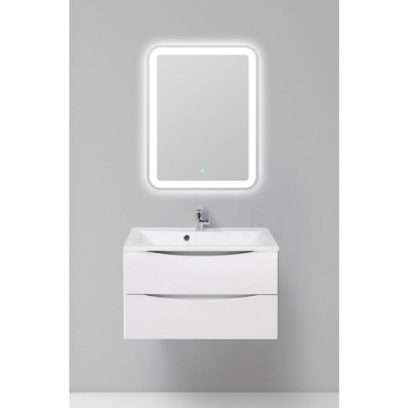 Тумба под раковину подвесная белая матовая 90см Belbagno MARINO-900-2C-SO-BO-P