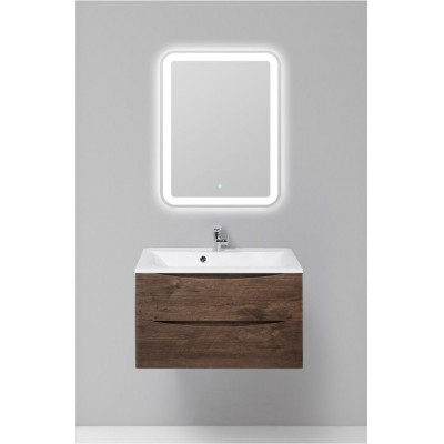 Тумба под раковину подвесная темное дерево 90см Belbagno MARINO-900-2C-SO-RW-P