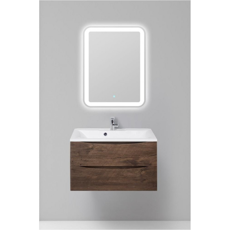 Тумба под раковину подвесная темное дерево 90см Belbagno MARINO-900-2C-SO-RW-P