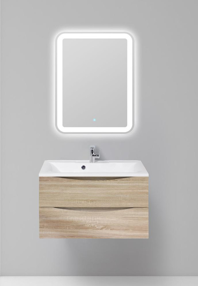 Тумба под раковину подвесная светлое дерево 90см Belbagno MARINO-900-2C-SO-WO-P