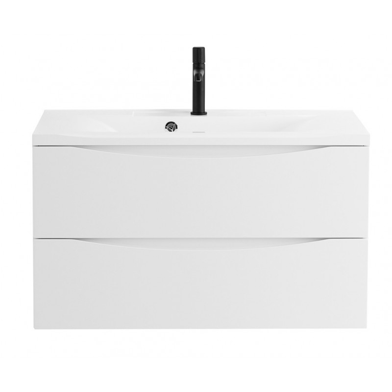 Тумба под раковину подвесная белая 100см Belbagno MARINO-1000-2C-SO-BL-P