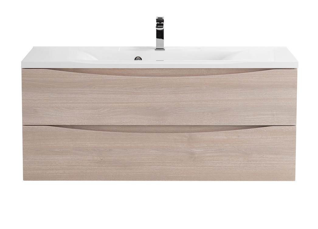 Тумба под раковину подвесная серое дерево 110см Belbagno MARINO-1100-2C-SO-RG-P