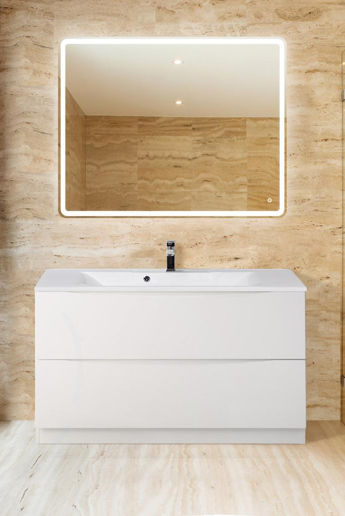 Тумба под раковину напольная белая 100см Belbagno MARINO-1000-2C-PIA-BL-P