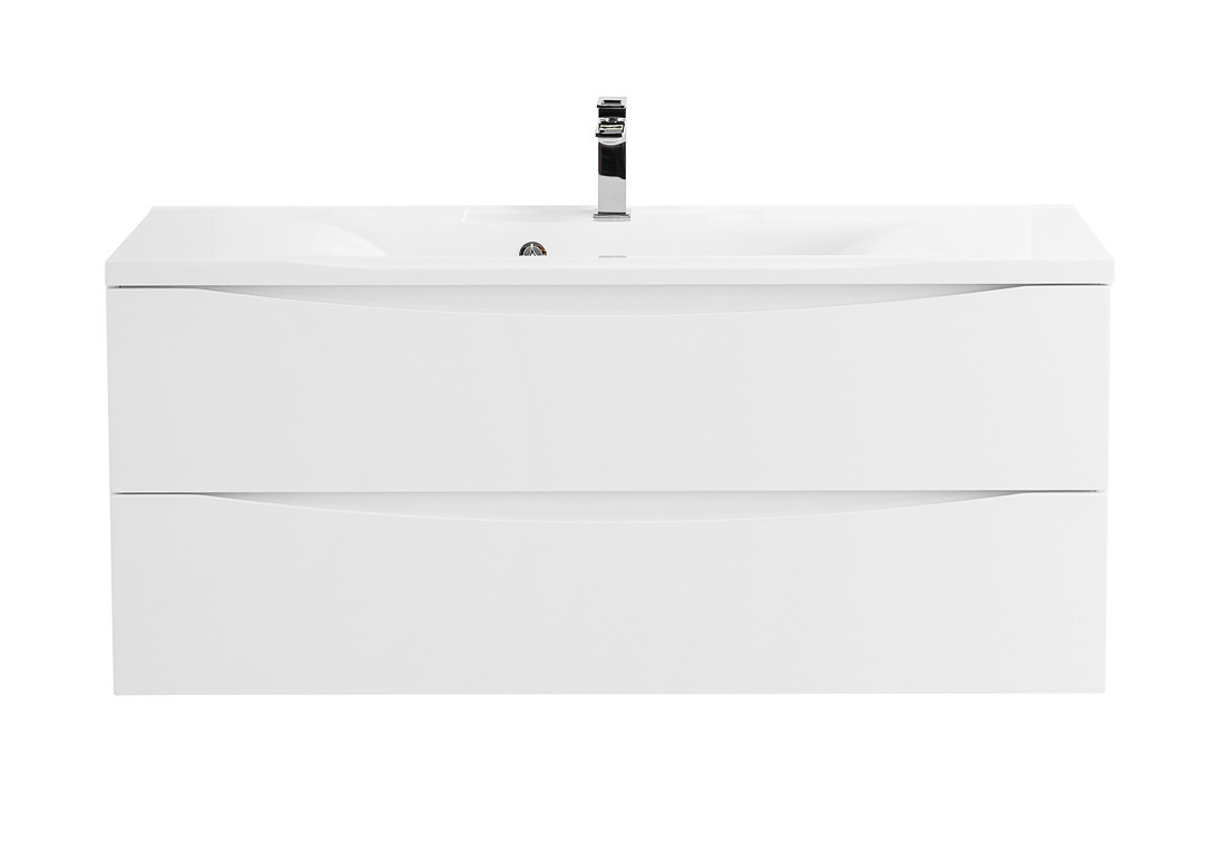Тумба под раковину подвесная белая 120см Belbagno MARINO-1200-2C-SO-BL-P