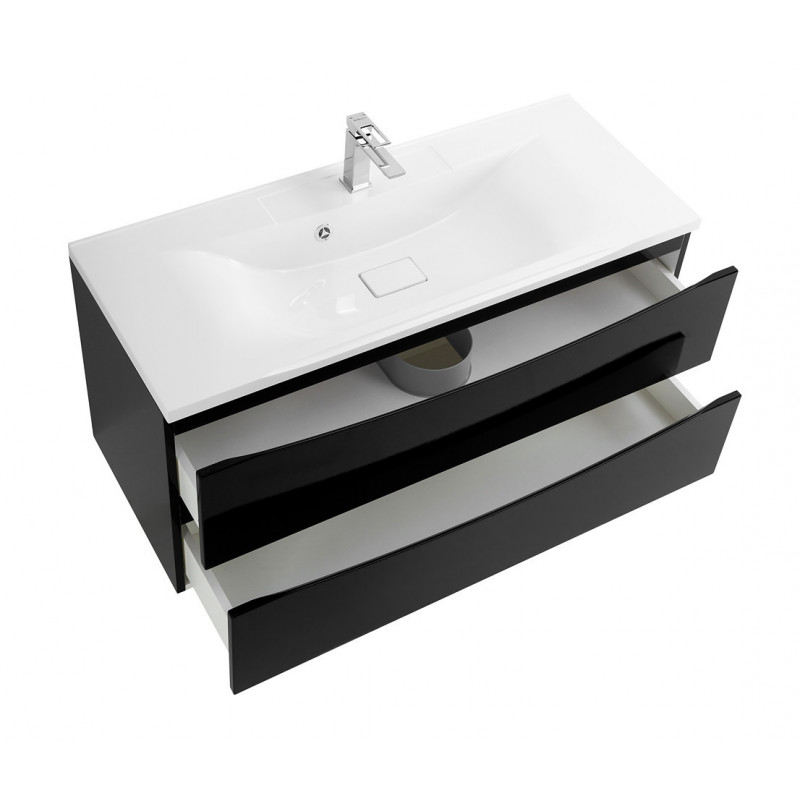 Тумба под раковину подвесная черная 120см Belbagno MARINO-1200-2C-SO-NL-P