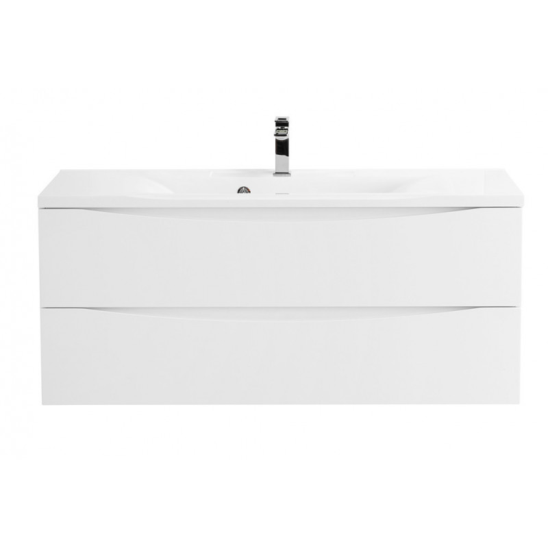 Тумба под раковину подвесная белая матовая 120см Belbagno MARINO-1200-2C-SO-BO-P