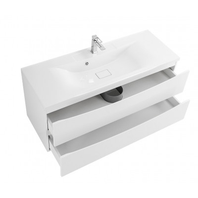Тумба под раковину подвесная белая матовая 120см Belbagno MARINO-1200-2C-SO-BO-P