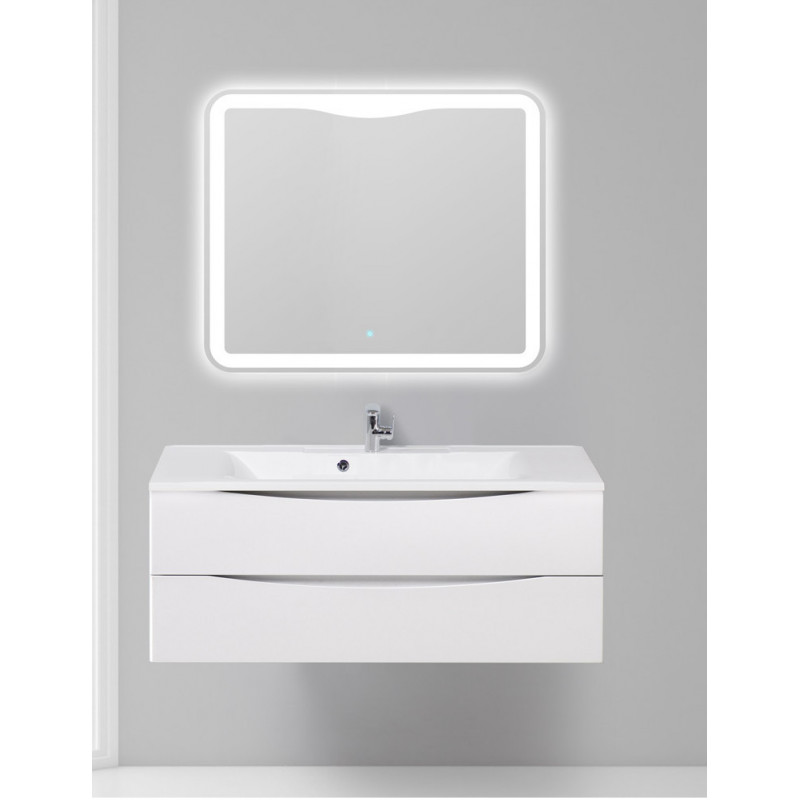 Тумба под раковину подвесная белая матовая 120см Belbagno MARINO-1200-2C-SO-BO-P