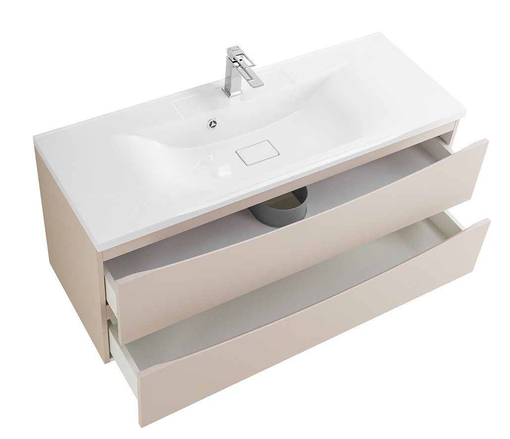 Тумба под раковину подвесная кремовая 120см Belbagno MARINO-1200-2C-SO-CO-P
