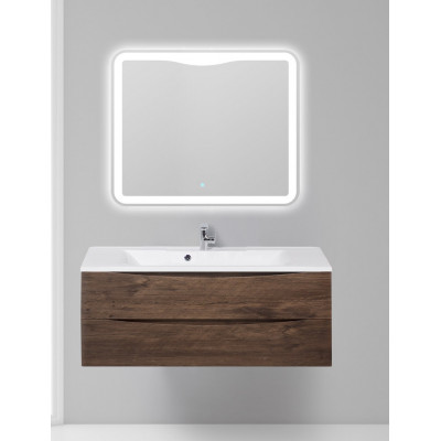 Тумба под раковину подвесная темное дерево 120см Belbagno MARINO-1200-2C-SO-RW-P