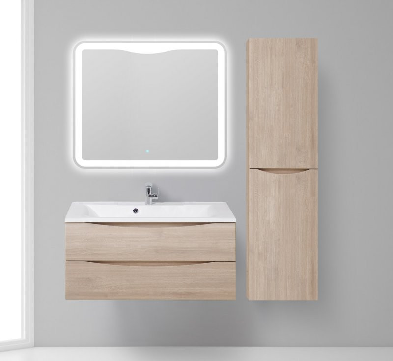 Шкаф-пенал подвесной серое дерево 40см правый Belbagno FLY-MARINO-1500-2A-SC-RG-P-R