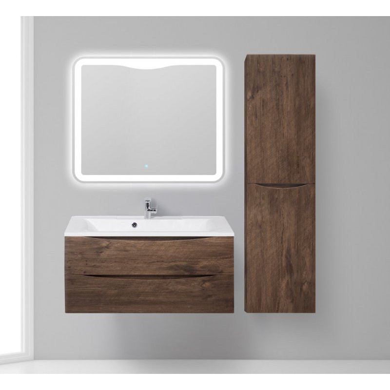 Шкаф-пенал подвесной темное дерево 40см левый Belbagno FLY-MARINO-1500-2A-SC-RW-P-L