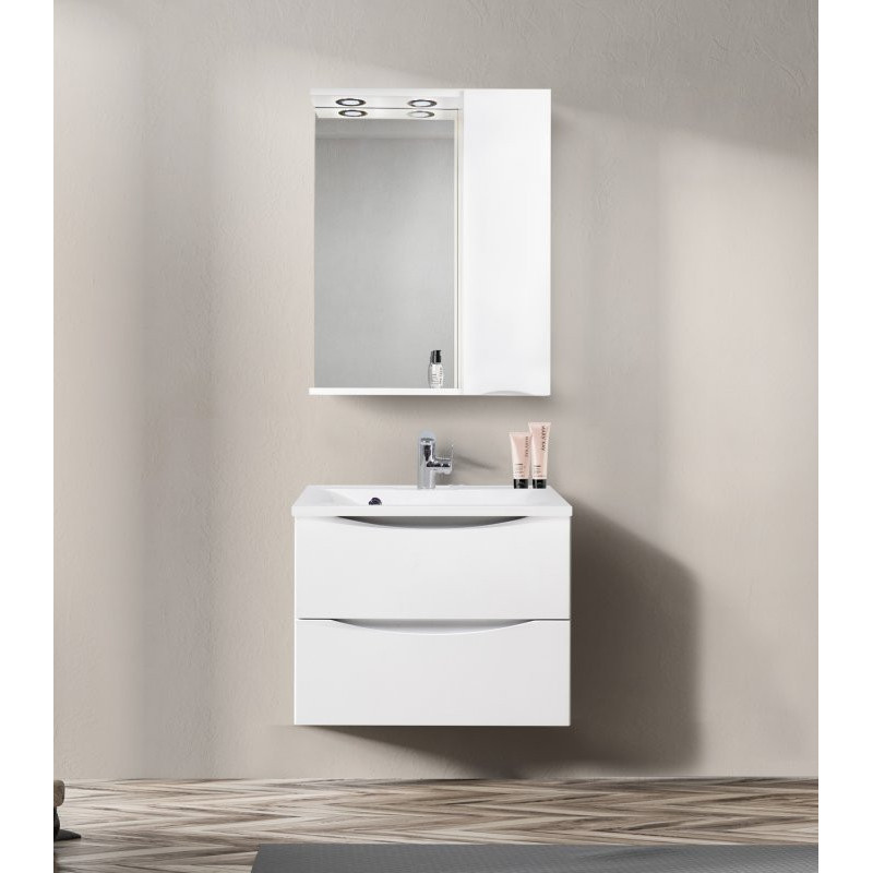 Зеркальный шкаф подвесной 80х75см Belbagno MARINO-SPC-800/750-1A-BL-P-R