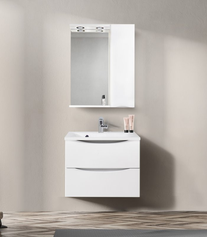 Зеркальный шкаф подвесной 80х75см Belbagno MARINO-SPC-800/750-1A-BL-P-R