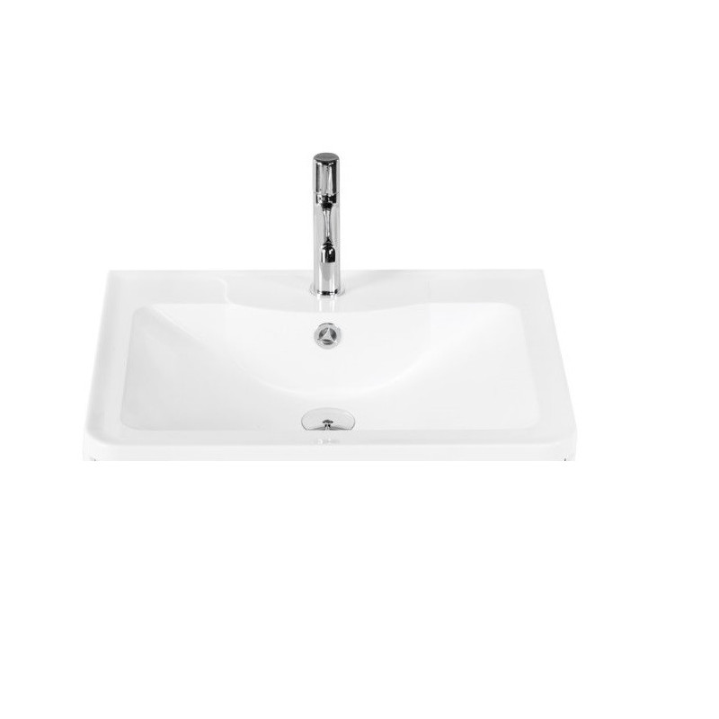 Раковина из литьевого мрамора встраиваемая белая 60x45см Belbagno BB600/455-LV-MR-ALR