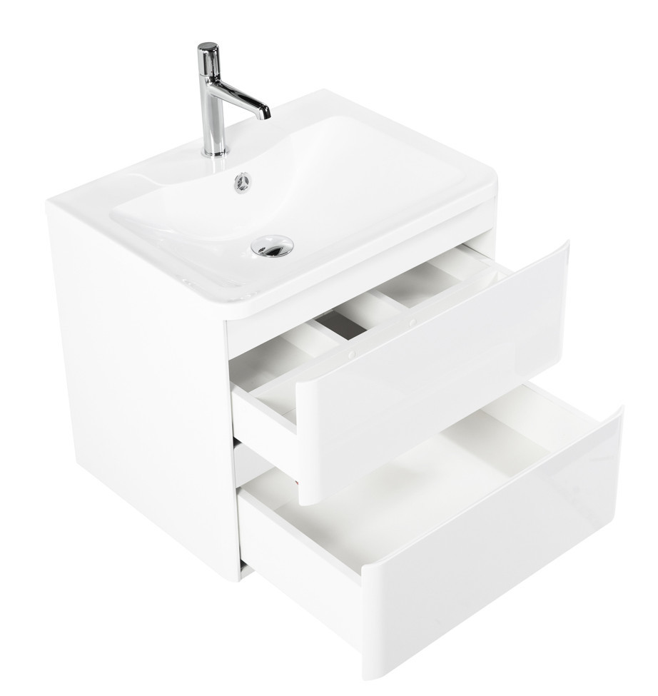 Тумба под раковину подвесная белая 60см Belbagno ALBANO-600-2C-SO-BL