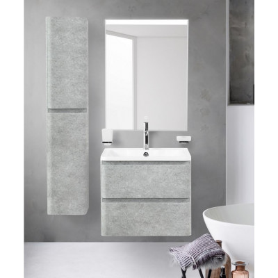 Тумба под раковину подвесная серый цемент 60см Belbagno ALBANO-600-2C-SO-CVG