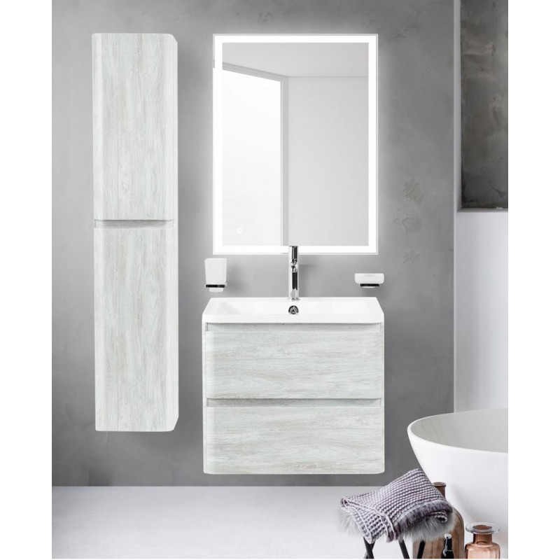 Тумба под раковину подвесная белое дерево 60см Belbagno ALBANO-600-2C-SO-RVB