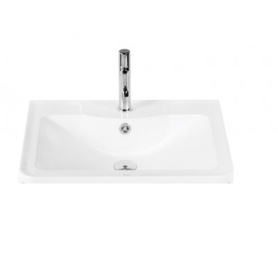 Раковина из литьевого мрамора встраиваемая белая 70x45см Belbagno BB700/455-LV-MR-ALR