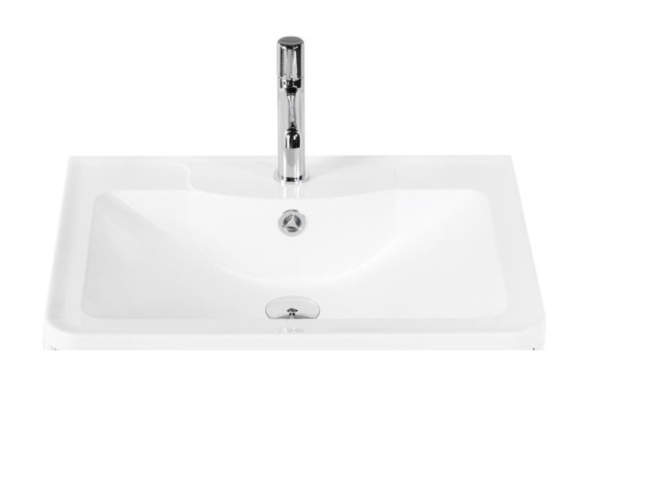 Раковина из литьевого мрамора встраиваемая белая 70x45см Belbagno BB700/455-LV-MR-ALR