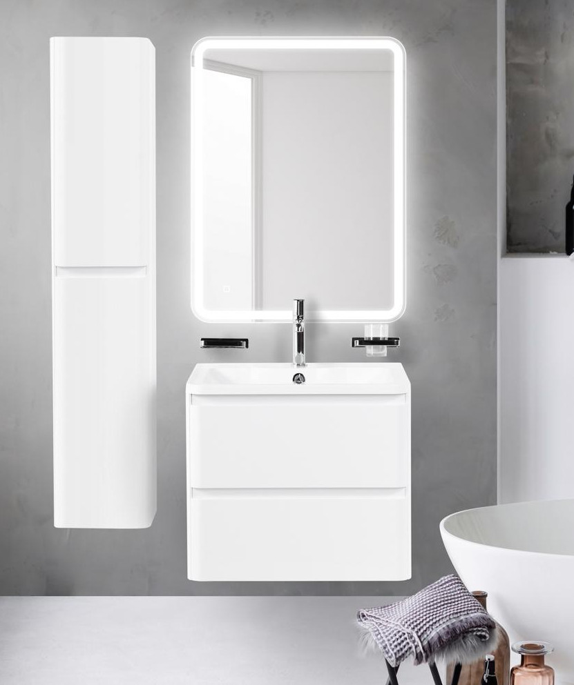 Тумба под раковину подвесная белая 70см Belbagno ALBANO-700-2C-SO-BL