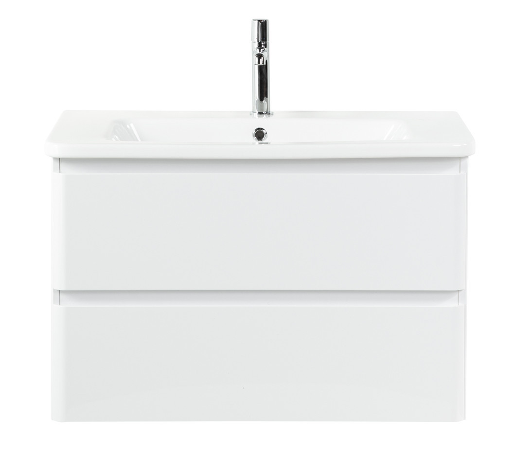 Тумба под раковину подвесная белая 80см Belbagno ALBANO-800-2C-SO-BL