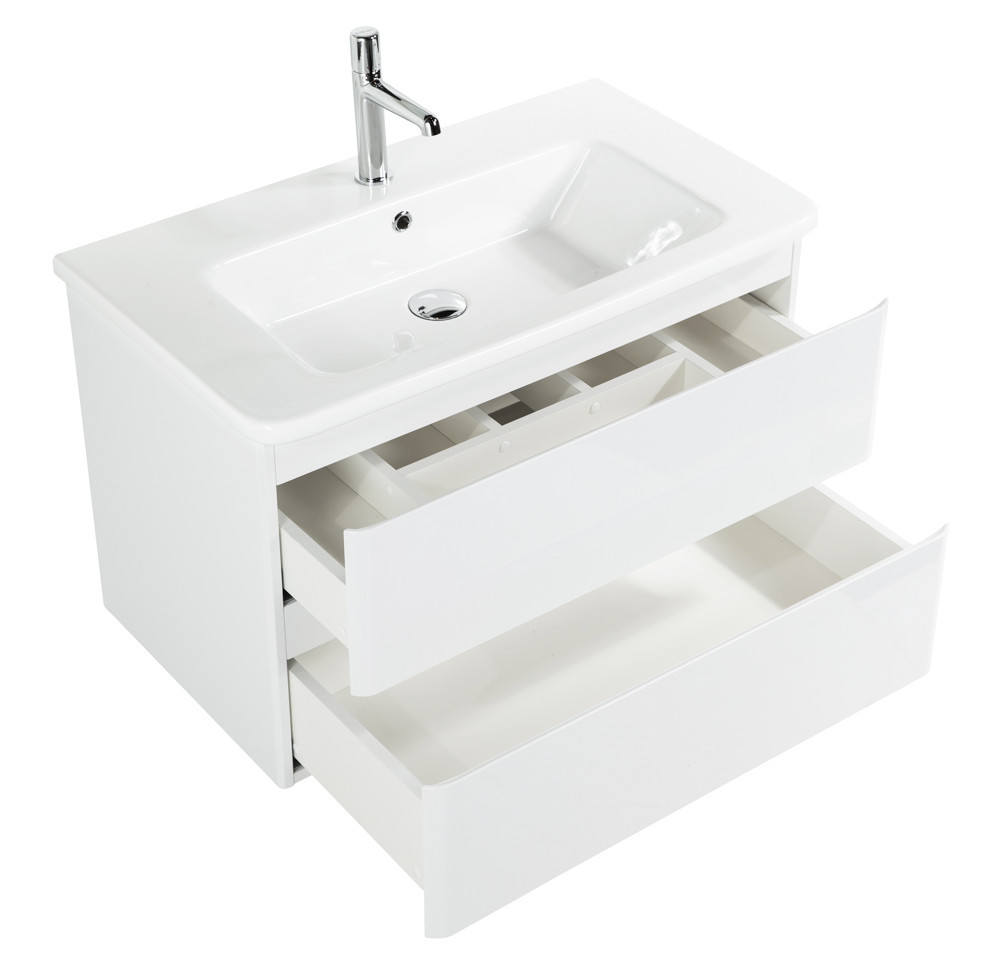 Тумба под раковину подвесная белая 80см Belbagno ALBANO-800-2C-SO-BL