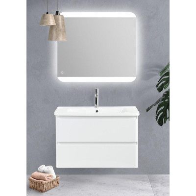 Тумба под раковину подвесная белая 80см Belbagno ALBANO-800-2C-SO-BL