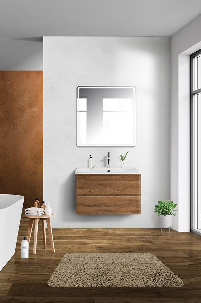 Тумба под раковину подвесная дуб рустикальный 80см Belbagno ALBANO-800-2C-SO-RR