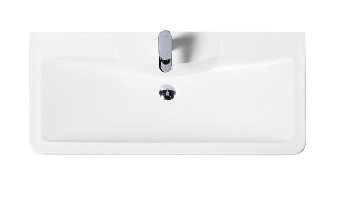 Раковина из литьевого мрамора встраиваемая белая 90x45см Belbagno BB900/455-LV-MR-ALR