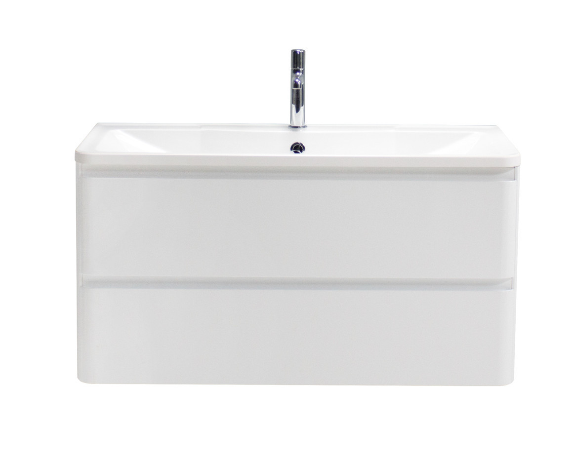 Тумба под раковину подвесная белая 90см Belbagno ALBANO-900-2C-SO-BL