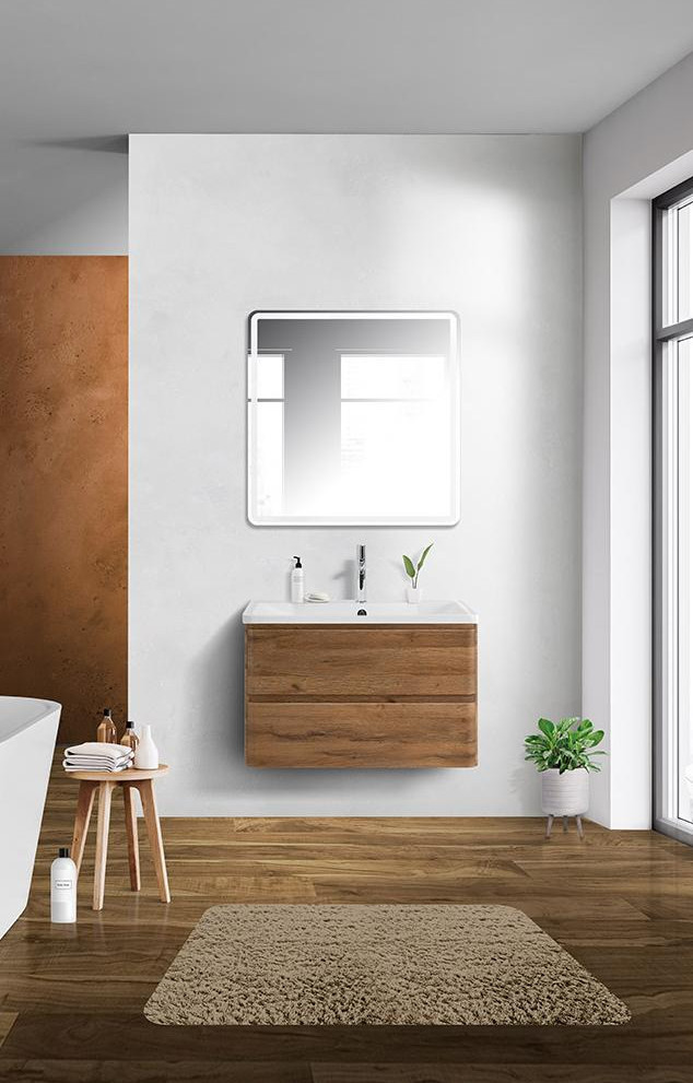 Тумба под раковину подвесная дуб рустикальный 90см Belbagno ALBANO-900-2C-SO-RR