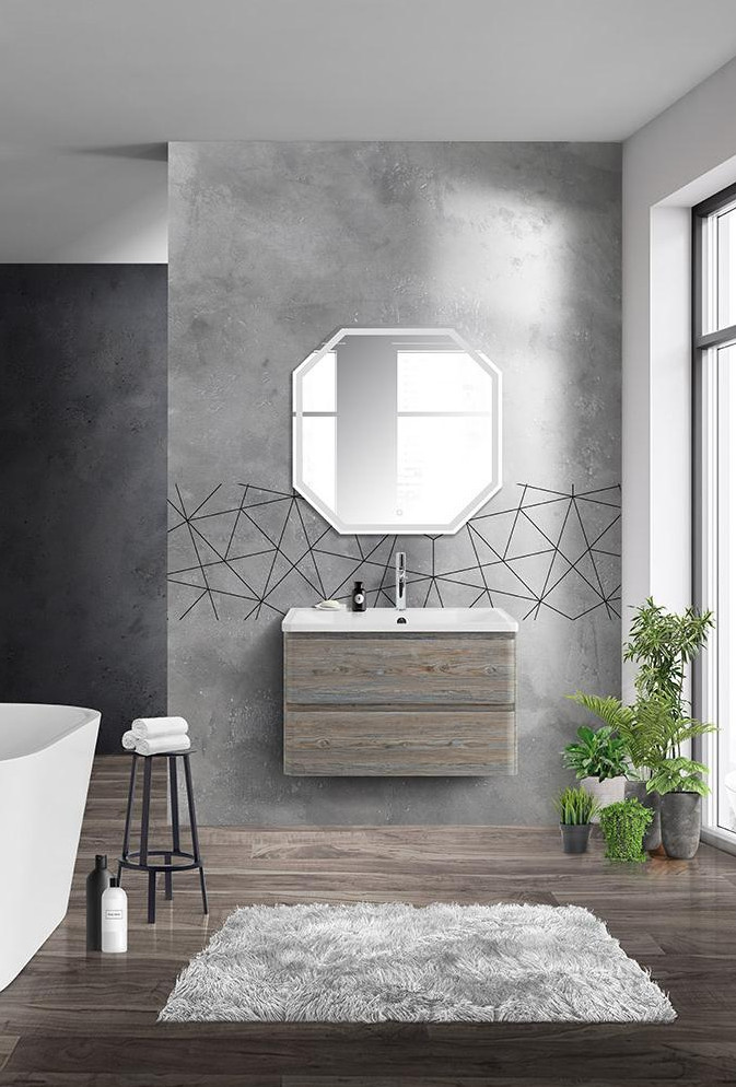 Тумба под раковину подвесная сосна скания 90см Belbagno ALBANO-900-2C-SO-PS