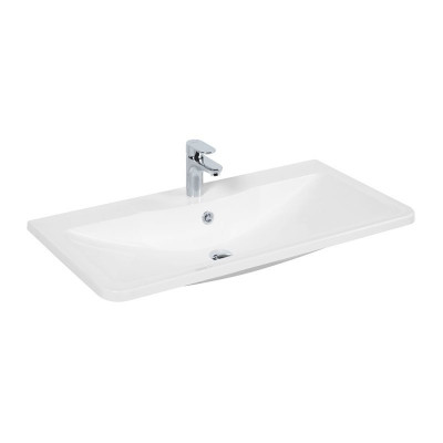 Раковина из литьевого мрамора встраиваемая белая 120x45см Belbagno BB1200/455-LV-MR-ALR
