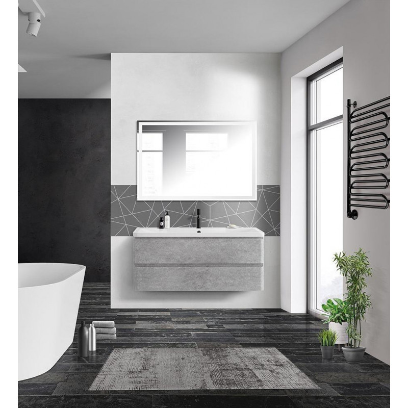 Тумба под раковину подвесная серый цемент 120см Belbagno ALBANO-1200-2C-SO-CVG