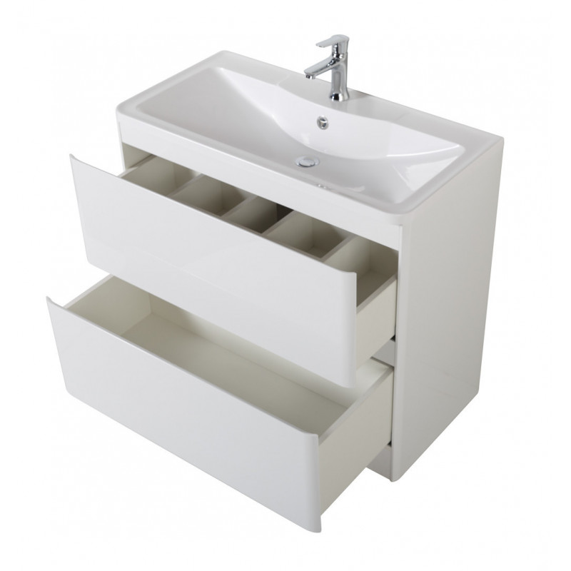 Тумба под раковину напольная белая 80см Belbagno ALBANO-800-2C-PIA-BL
