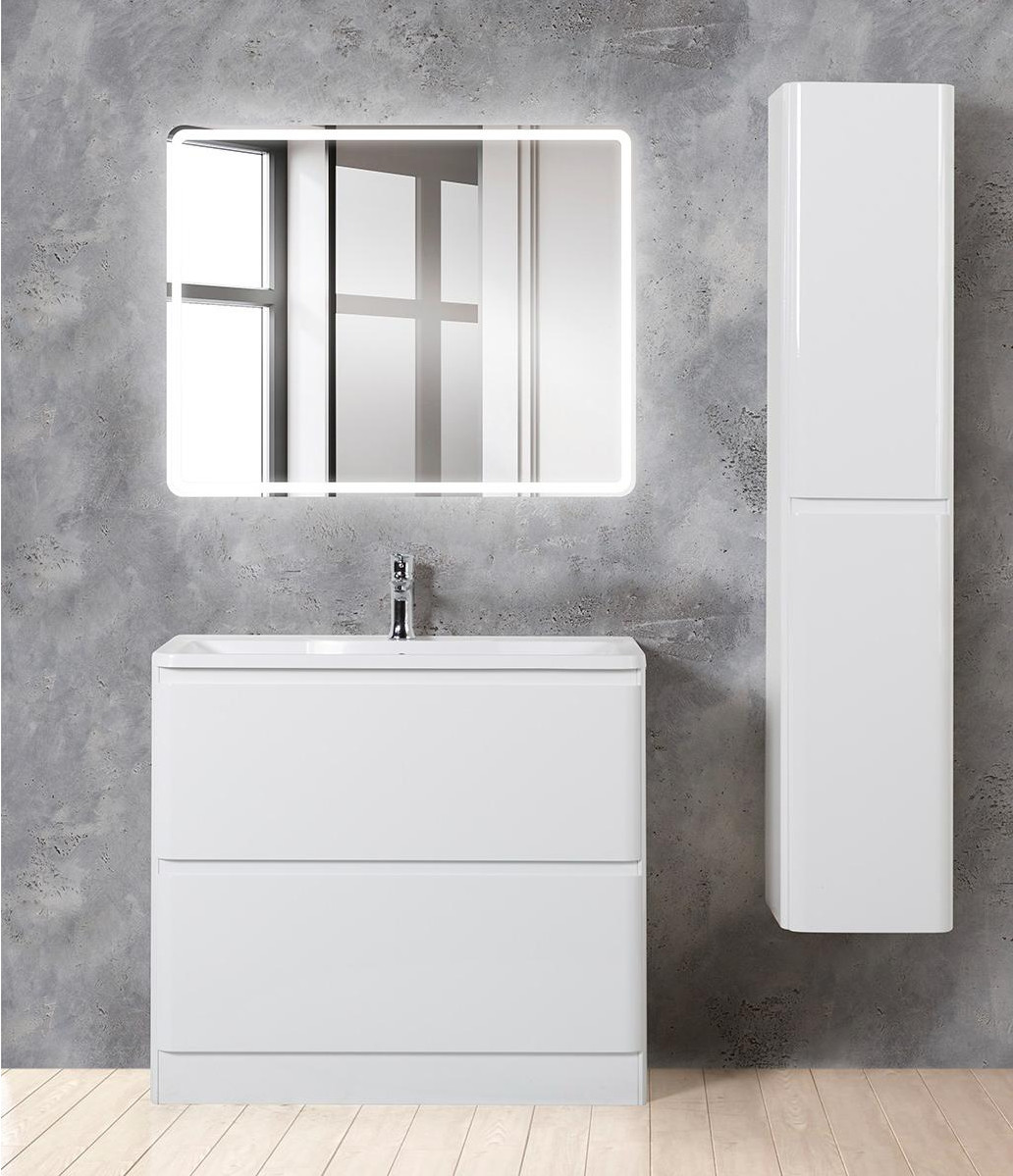 Тумба под раковину напольная белая 90см Belbagno ALBANO-900-2C-PIA-BL