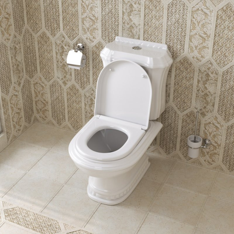 Чаша для унитаза-компакта Cezares KING PALACE CZR-163-T с горизонтальным выпуском P-Trape