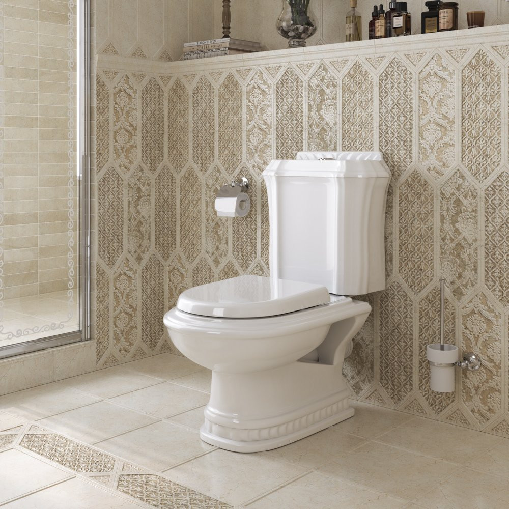 Чаша для унитаза-компакта Cezares KING PALACE CZR-163-T с горизонтальным выпуском P-Trape
