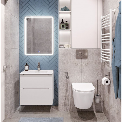 Тумба под раковину подвесная белая 70см Belbagno ETNA-H60-700-2C-SO-BL-P
