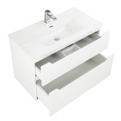 Тумба под раковину подвесная белая 80см Belbagno ETNA-H60-800-2C-SO-BL-P