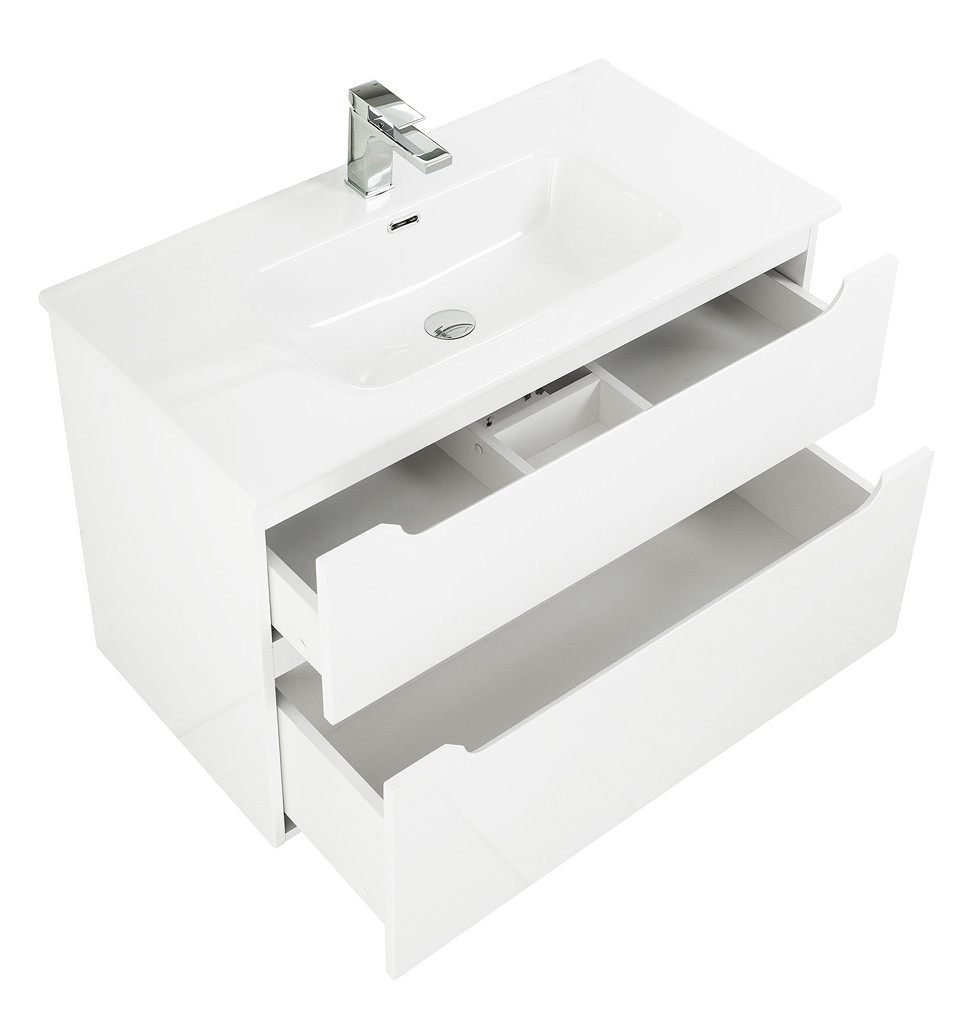 Тумба под раковину подвесная белая 80см Belbagno ETNA-H60-800-2C-SO-BL-P