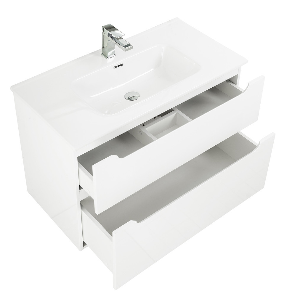 Тумба под раковину подвесная белая 100см Belbagno ETNA-H60-1000-2C-SO-BL-P