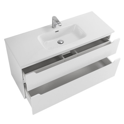 Тумба под раковину подвесная белая 120см Belbagno ETNA-H60-1200-2C-SO-BL-P