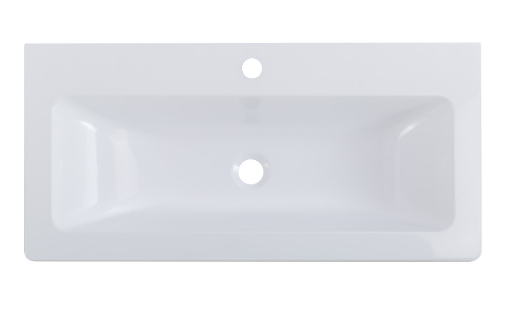 Раковина из искусственного мрамора встраиваемая белая 80x38см Belbagno BB800/380-LV-MR-ETN