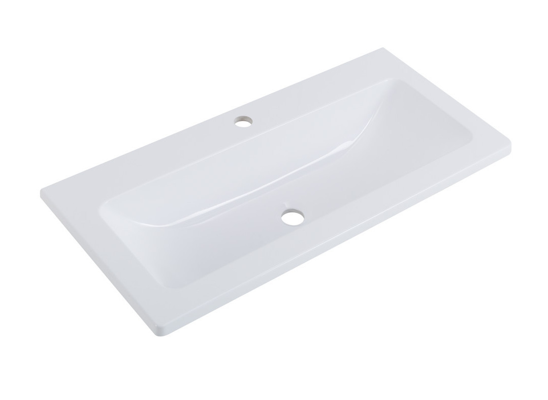 Раковина из искусственного мрамора встраиваемая белая 80x38см Belbagno BB800/380-LV-MR-ETN