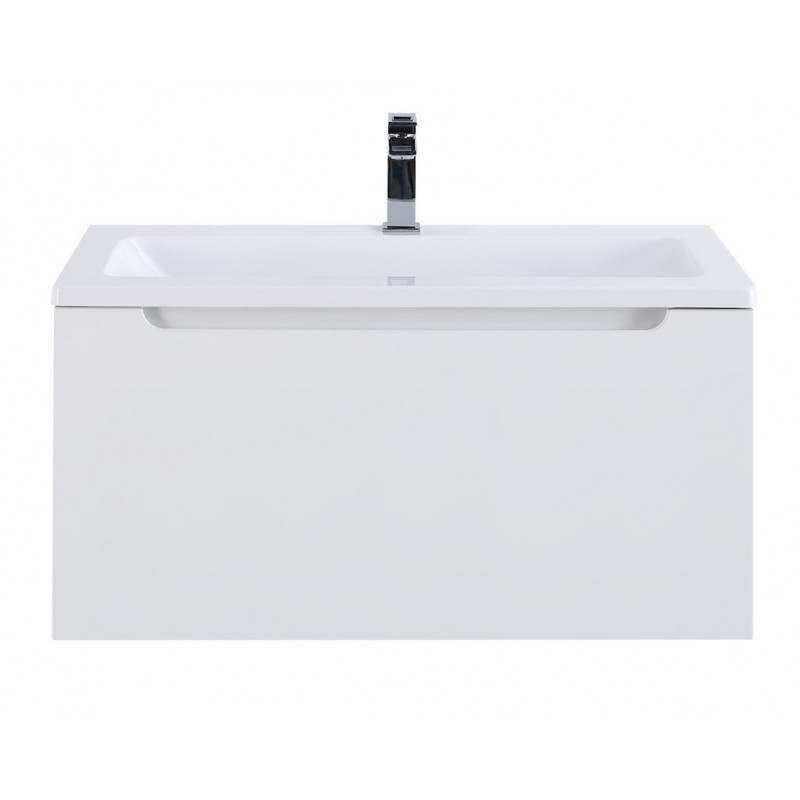 Тумба под раковину подвесная белая 80см Belbagno ETNA-M-800/380-1C-SO-BL