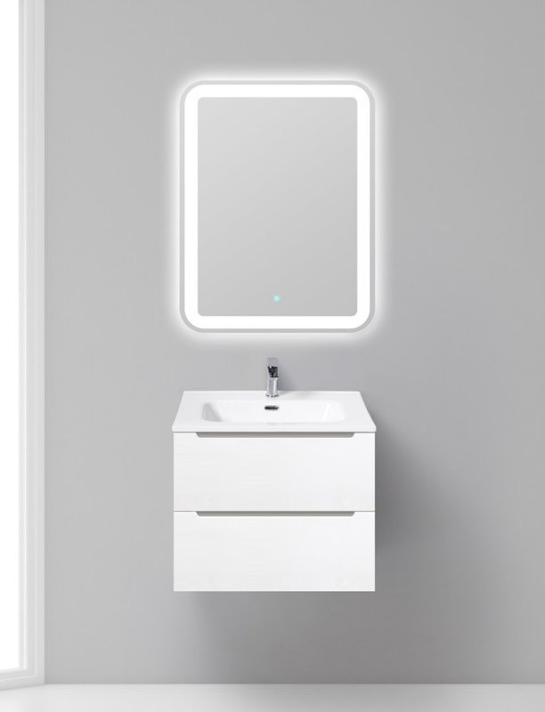 Тумба под раковину подвесная белая 60см Belbagno ETNA39-600/390-2C-SO-BL-P